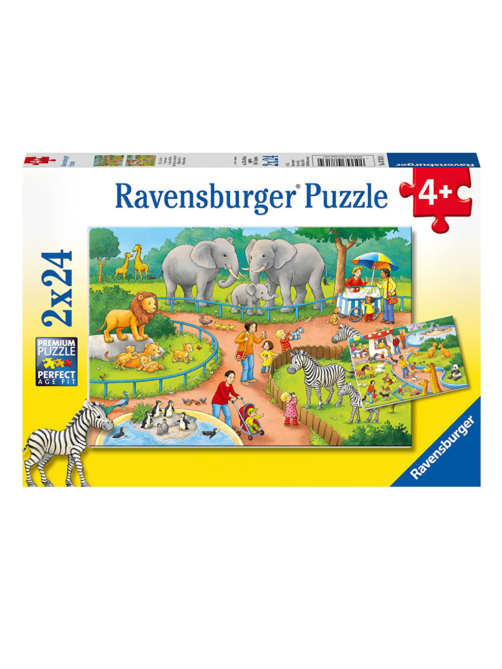 Çocuk Puzzle 2x24 Parça Hayvanat Bahçesi 78134