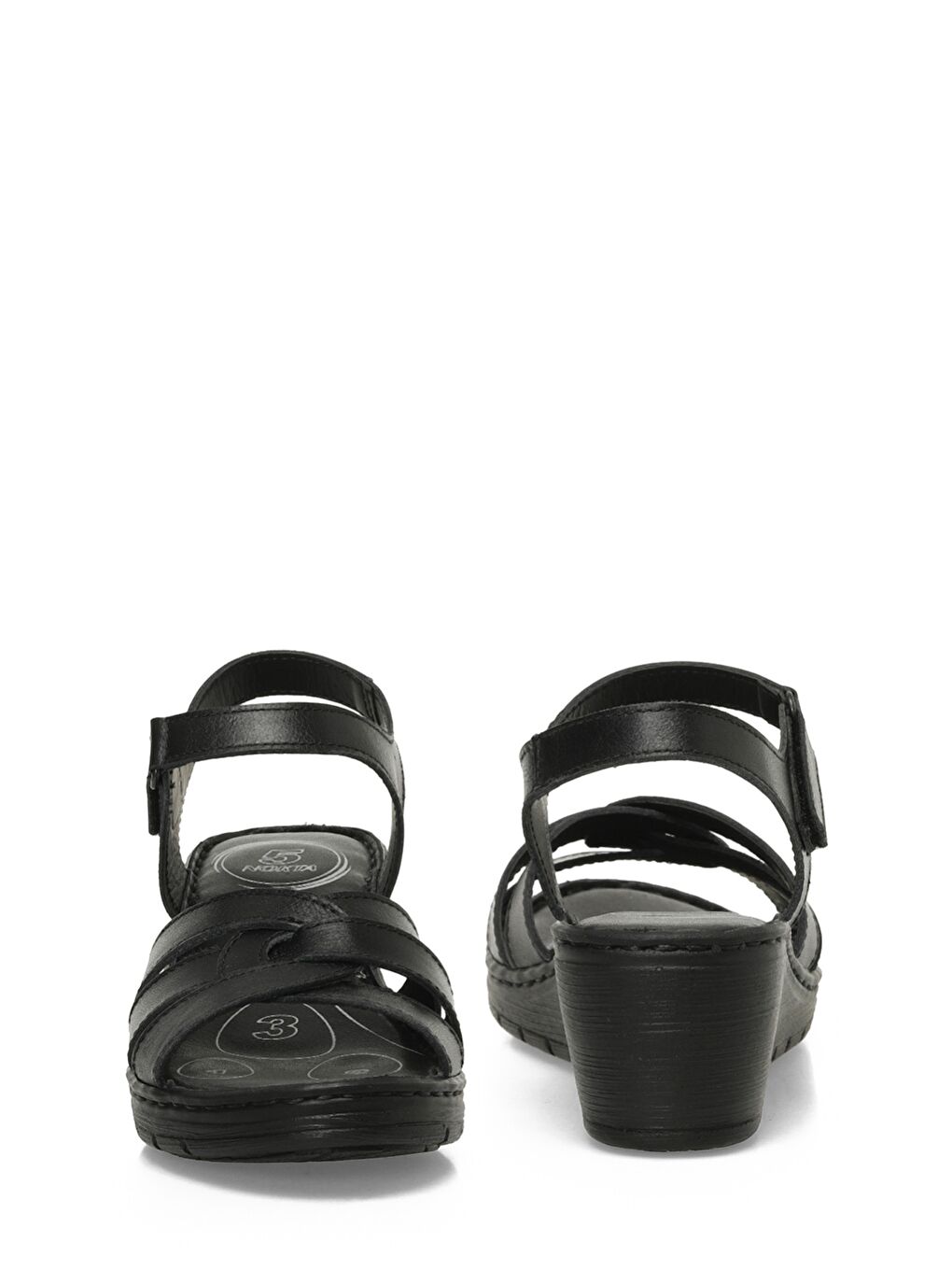 161886.Z5FX Siyah Kadın Comfort Sandalet-4