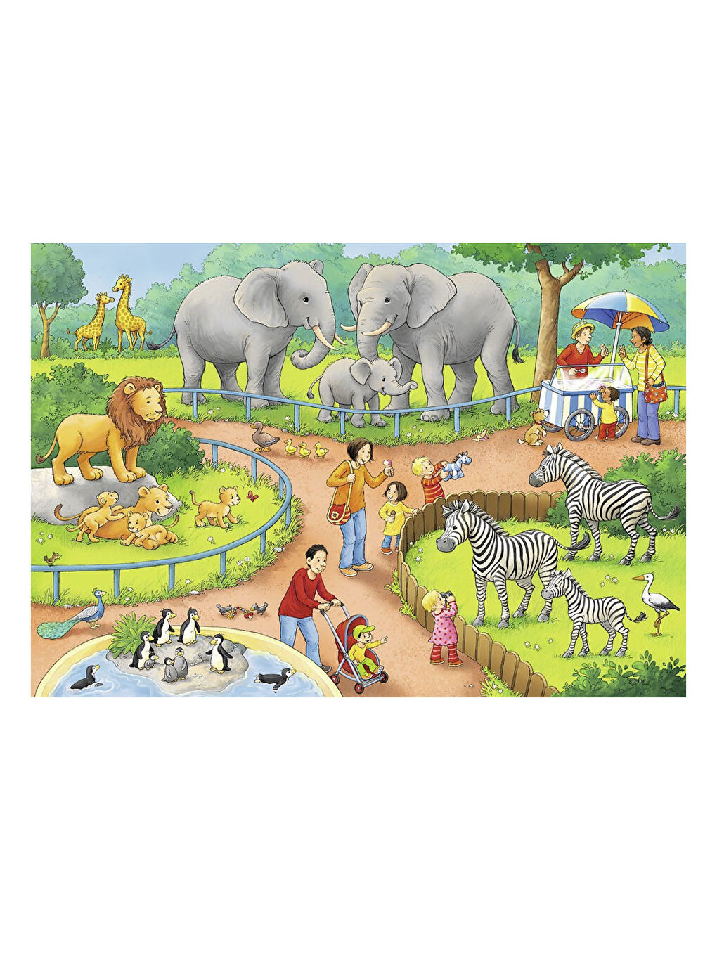 Çocuk Puzzle 2x24 Parça Hayvanat Bahçesi 78134-1