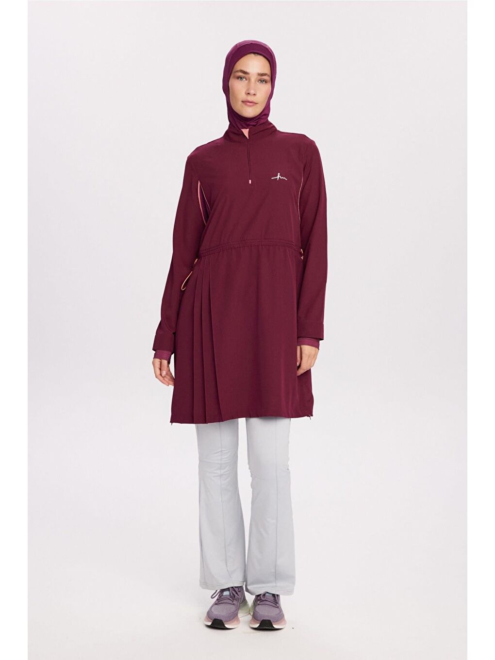 Active H-Per Fit Mor Tesettür Tenisçi Üstü Act-43-1