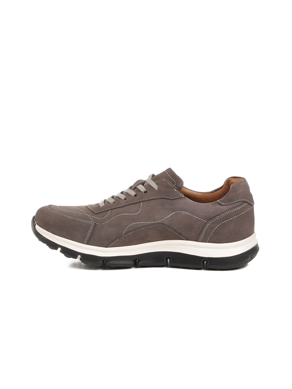 Bej Vizon Nubuk Hakiki Deri Casual Ayakkabı 2519 M-1