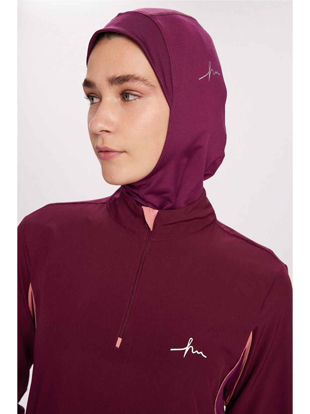 Active H-Per Fit Mor Tesettür Tenisçi Üstü Act-43-3