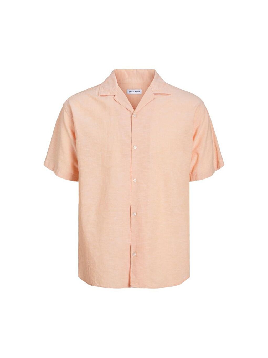 Linen Blend Resort Erkek Turuncu Klasik Yaka Gömlek