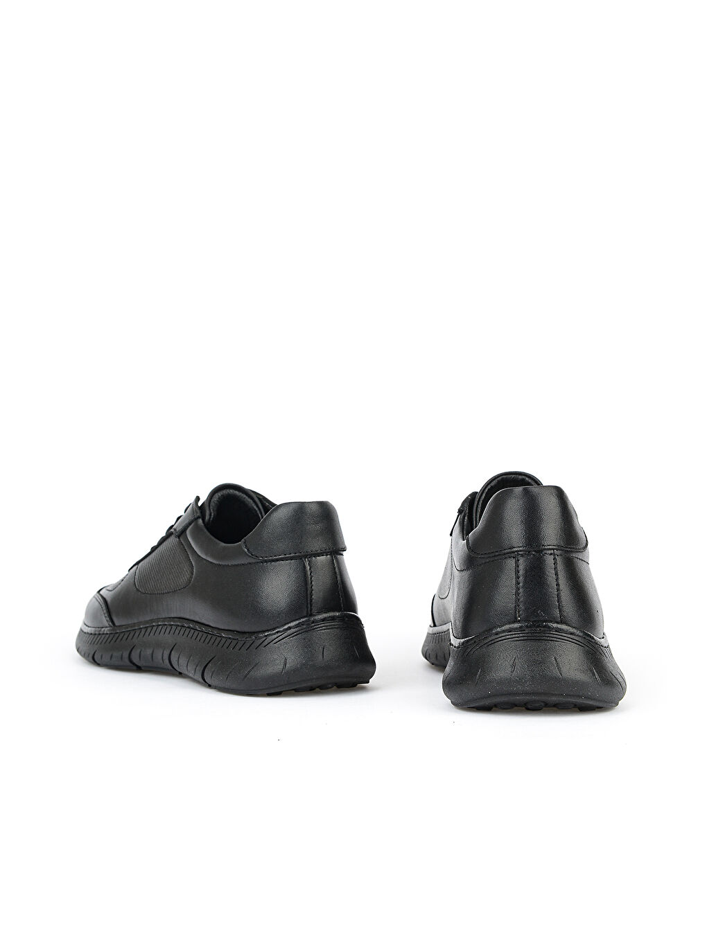 Erkek Hakiki Deri Sneaker 153423Z92 Siyah-2