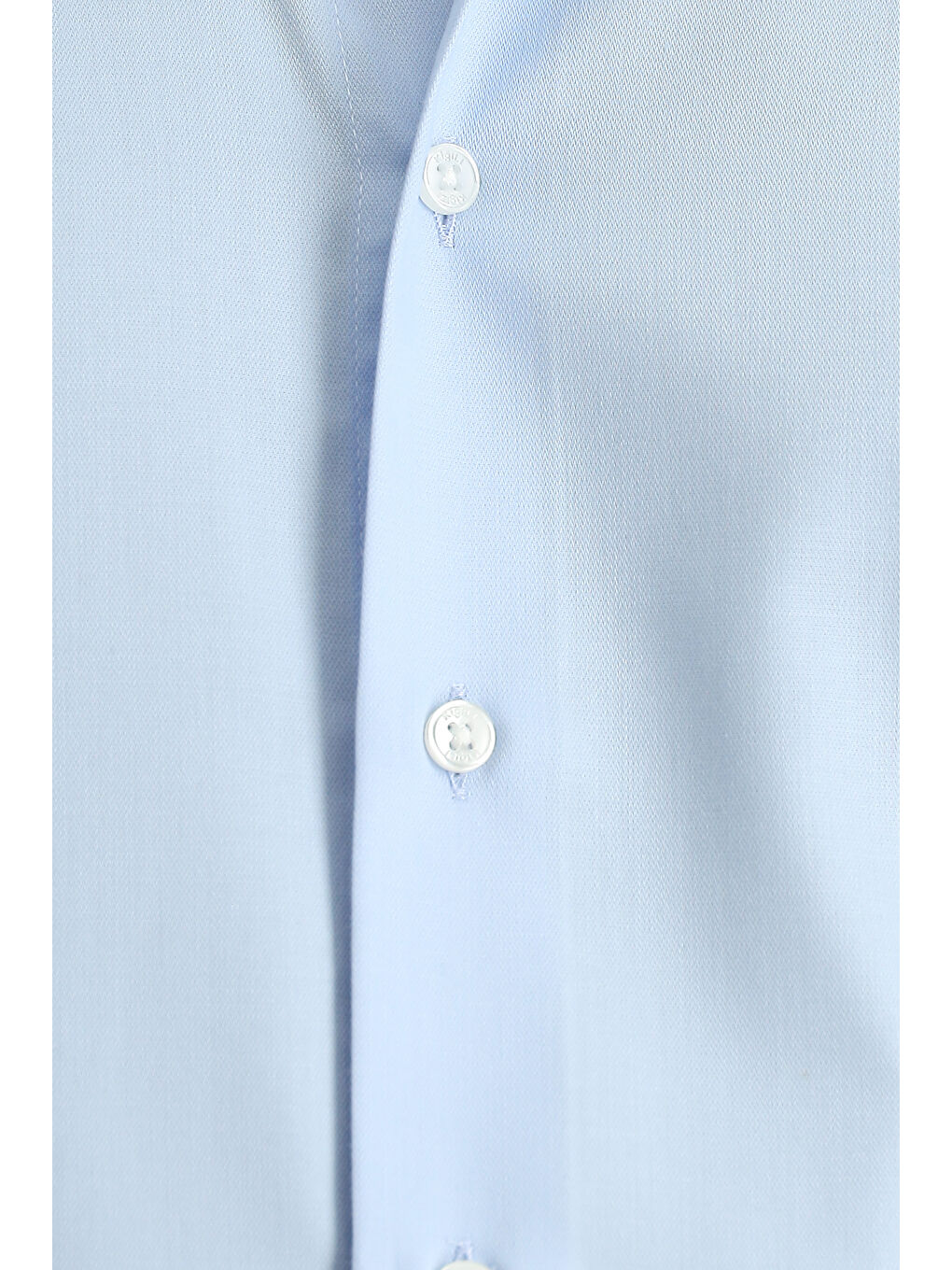 Mavi Uzun Kol Slim Fit Dar Kesim Non Iron Klasik Pamuklu Gömlek-4