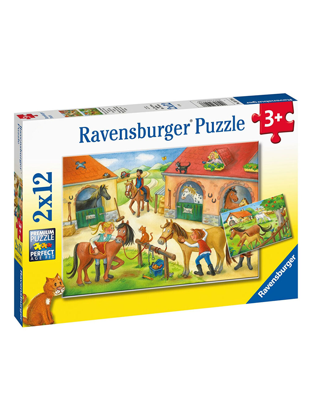 Çocuk Puzzle 2x12 Parça Ahırda 51786