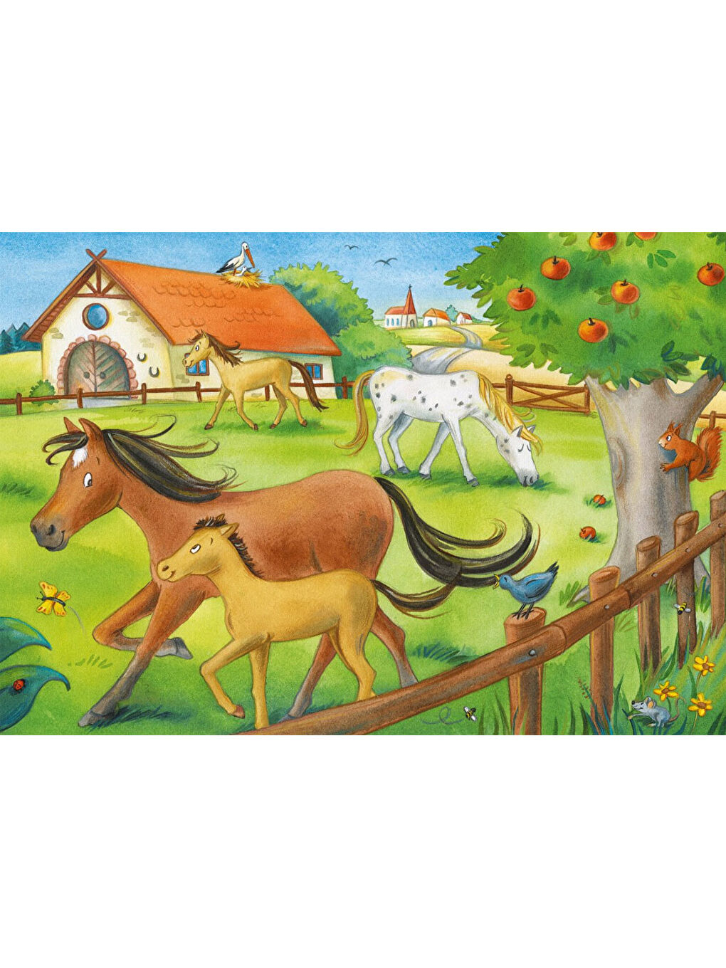 Çocuk Puzzle 2x12 Parça Ahırda 51786-1