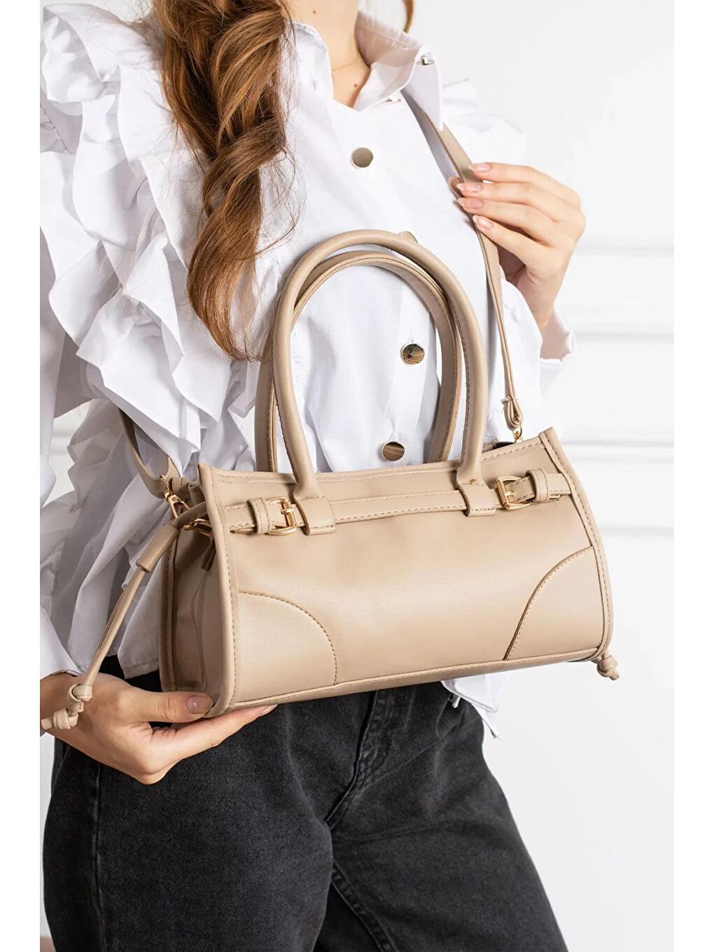 Bej Zerilla Kadın Omuz Çantası BP-4837O-2