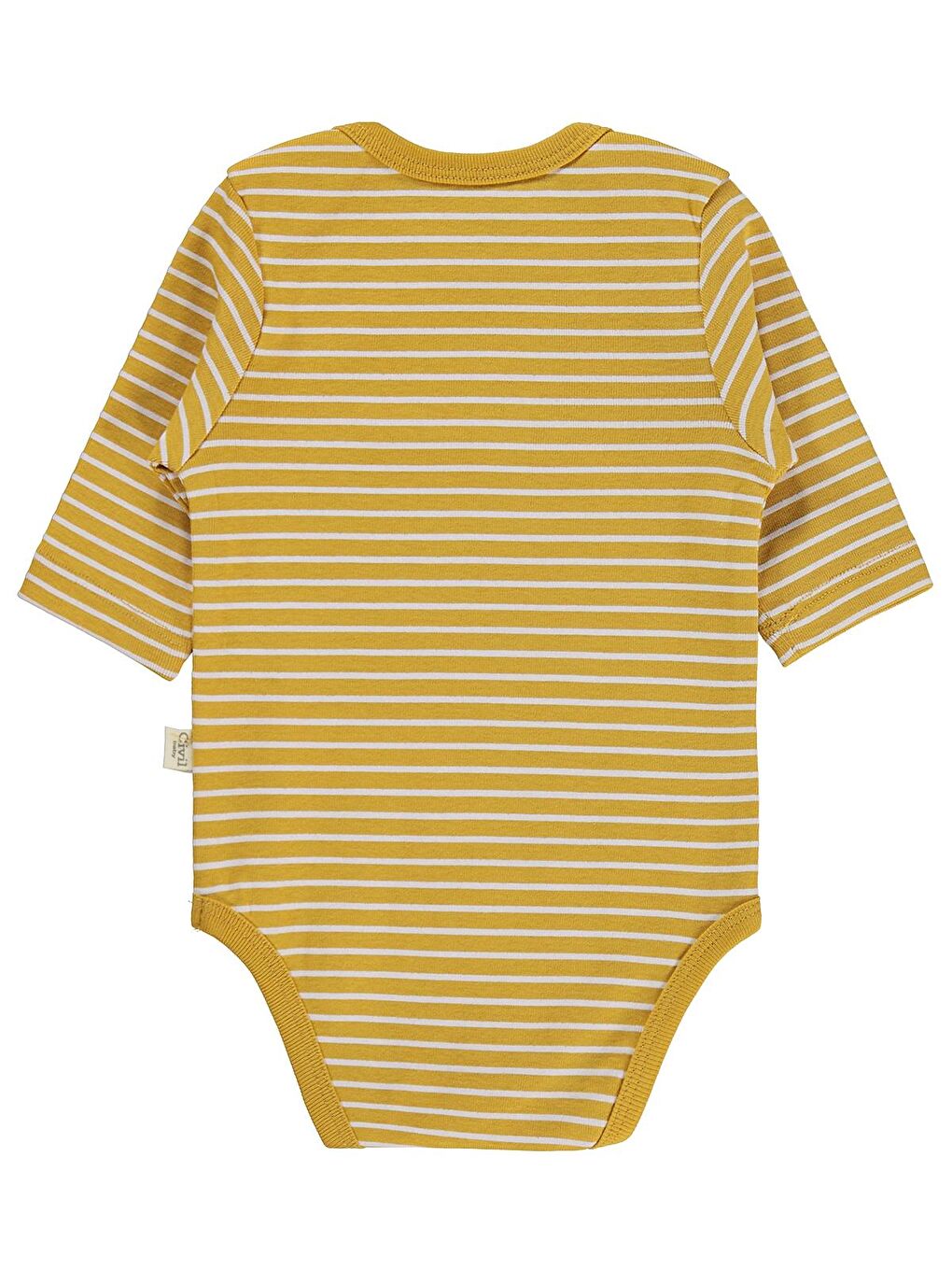 Sarı Baby Aslan Empirmeli 3 Lü 0-36 Ay Çıtçıtlı Badi - Hardal 3-6 Ay-3