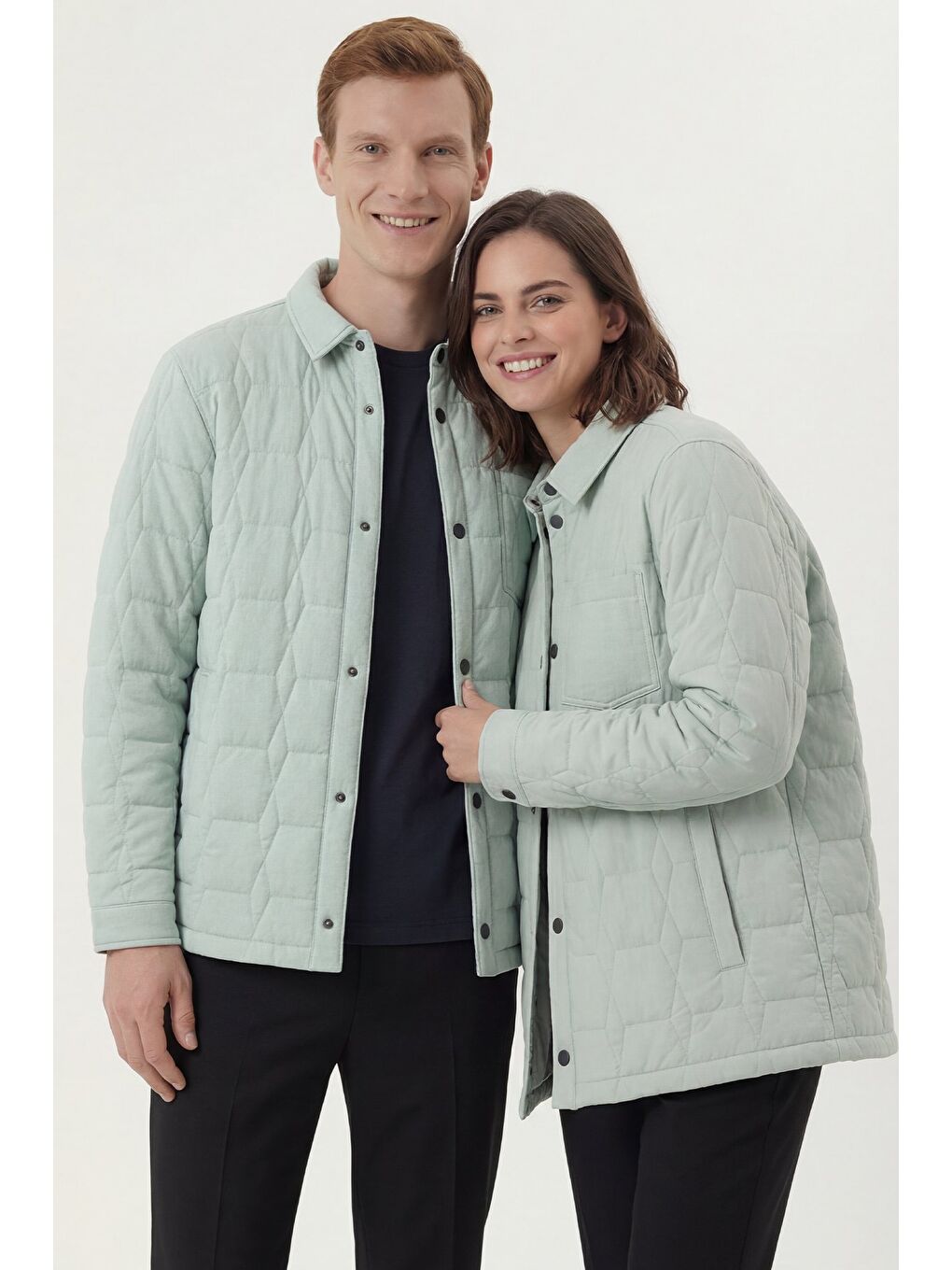 Giotelli Yeşil Regular Fit Gömlek Yaka Desenli Erkek Mont Ceket