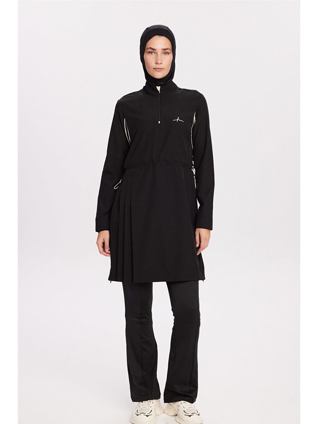 Active H-Per Fit Siyah Tesettür Tenisçi Üstü Act-43