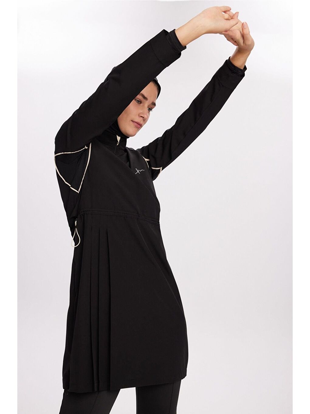 Active H-Per Fit Siyah Tesettür Tenisçi Üstü Act-43-2