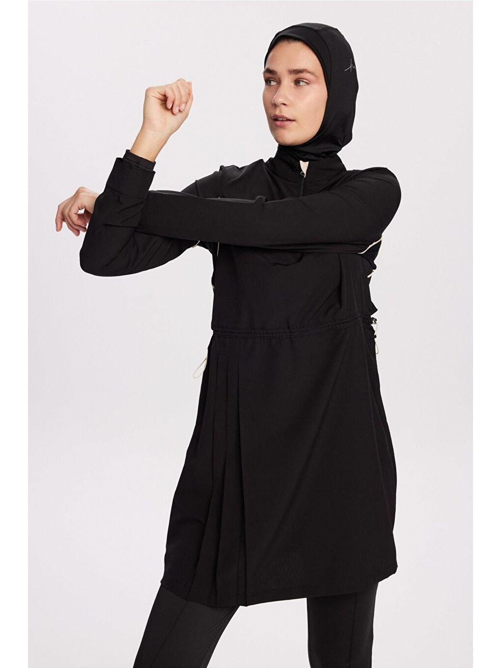 Active H-Per Fit Siyah Tesettür Tenisçi Üstü Act-43-3