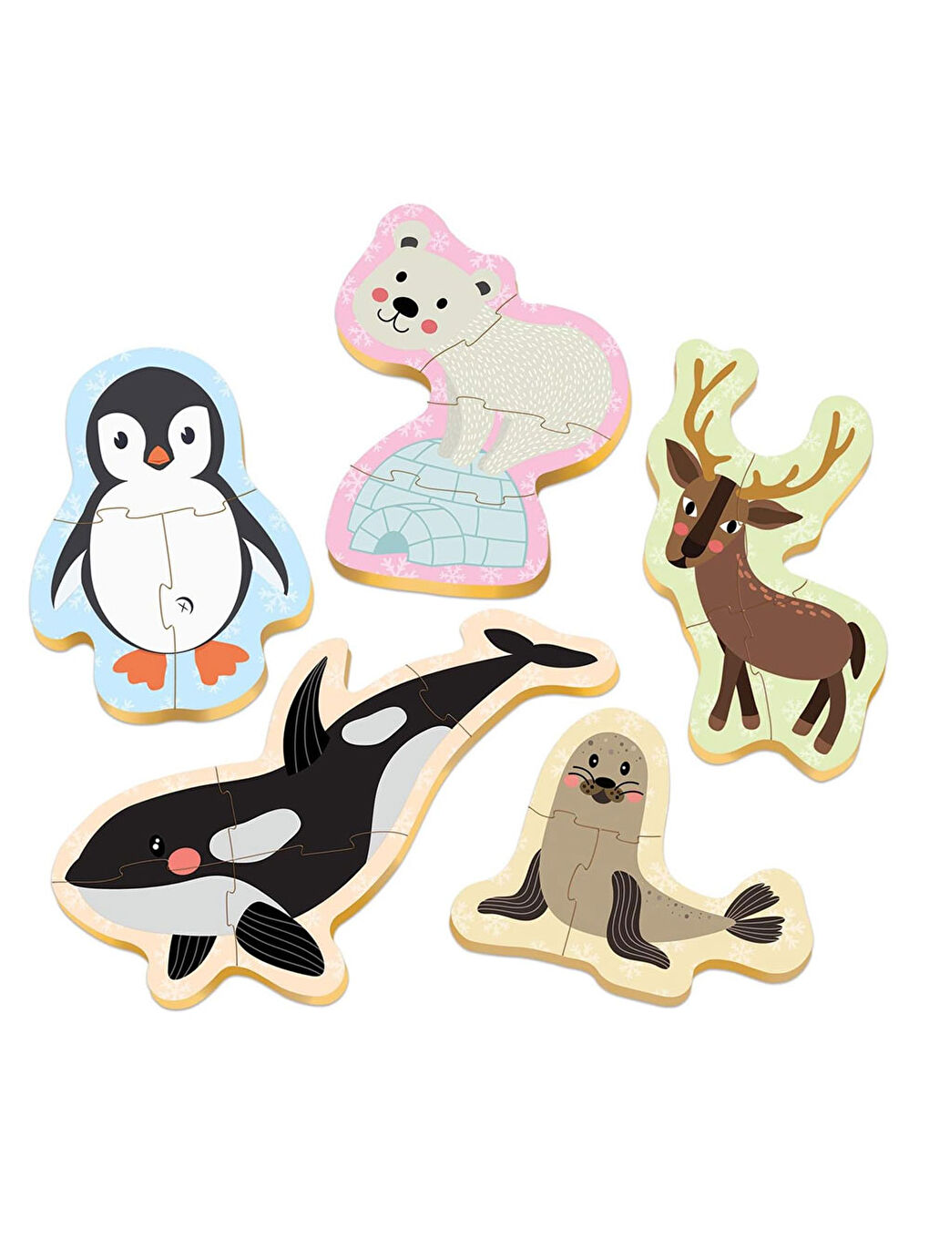 19 Parça Kutup Hayvanları Baby Puzzle 18588-1