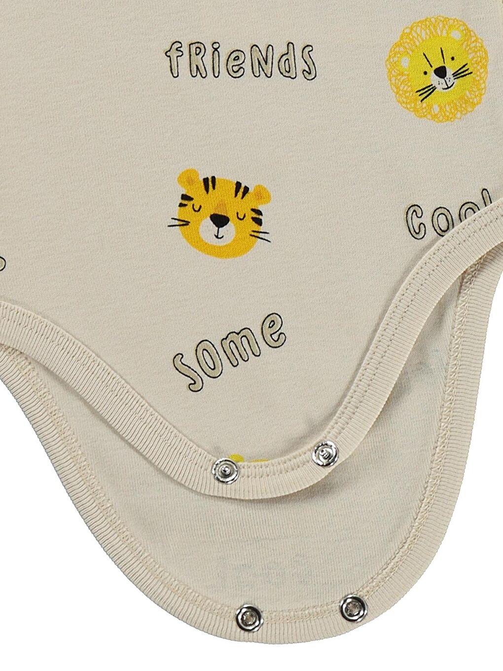 Sarı Baby Aslan Empirmeli 3 Lü 0-36 Ay Çıtçıtlı Badi - Hardal 3-6 Ay-7