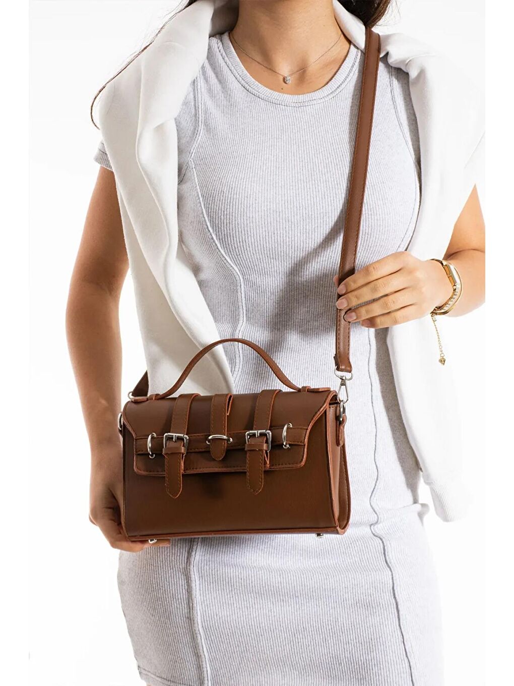 Kahverengi Corlena Kadın Omuz Çantası BP-4838O-1