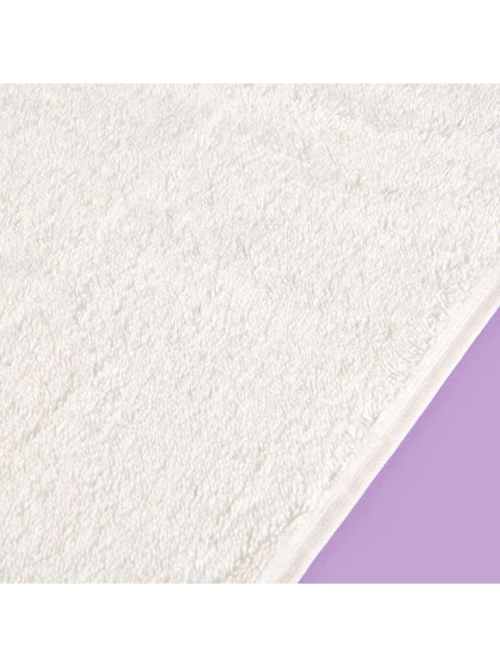 Lila Soft Piene Yüz Havlusu - Ekru / Siyah - 50x90 cm-3