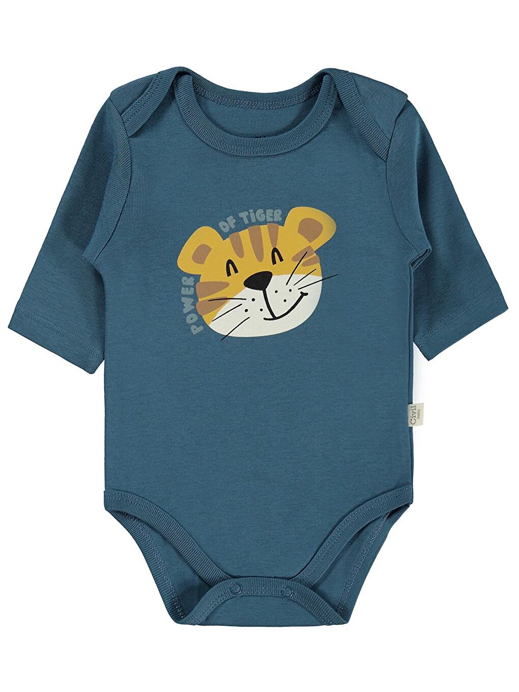 Sarı Baby Aslan Empirmeli 3 Lü 0-36 Ay Çıtçıtlı Badi - Hardal 3-6 Ay-8