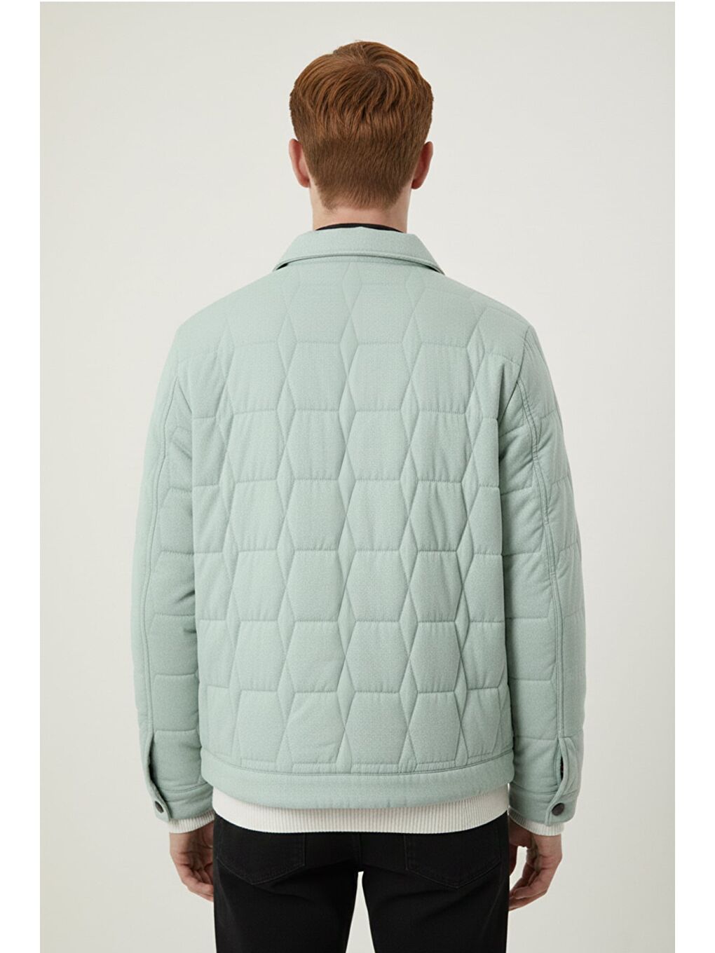 Giotelli Yeşil Regular Fit Gömlek Yaka Desenli Erkek Mont Ceket-5