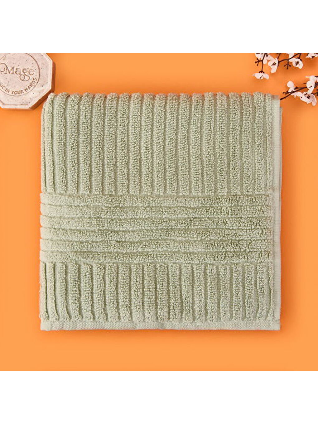 Soft Microcotton Yüz Havlusu - Yeşil - 50x90 cm