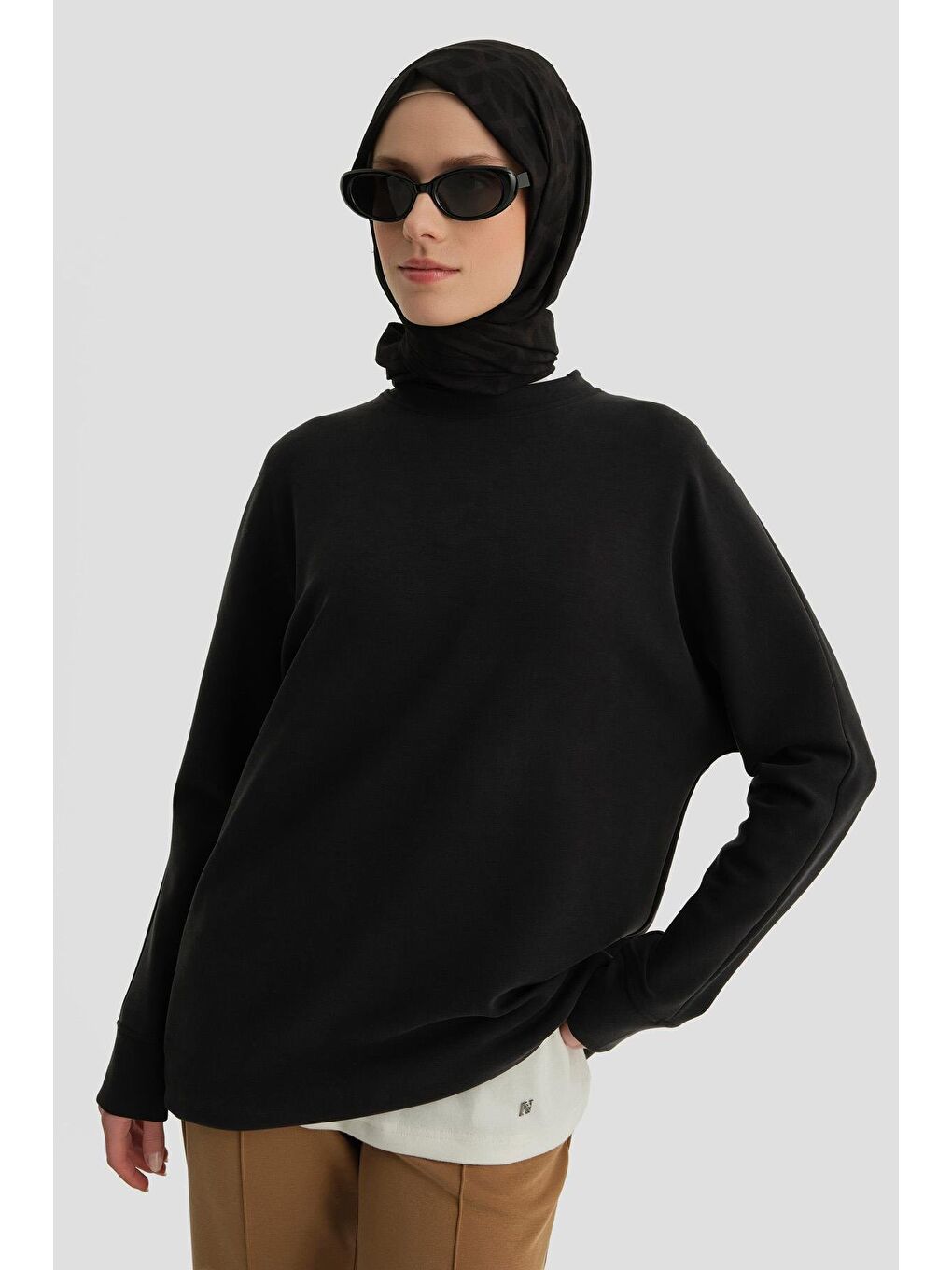 Gri Yarasa Kol Tunik 24Kd4225 Antrasit