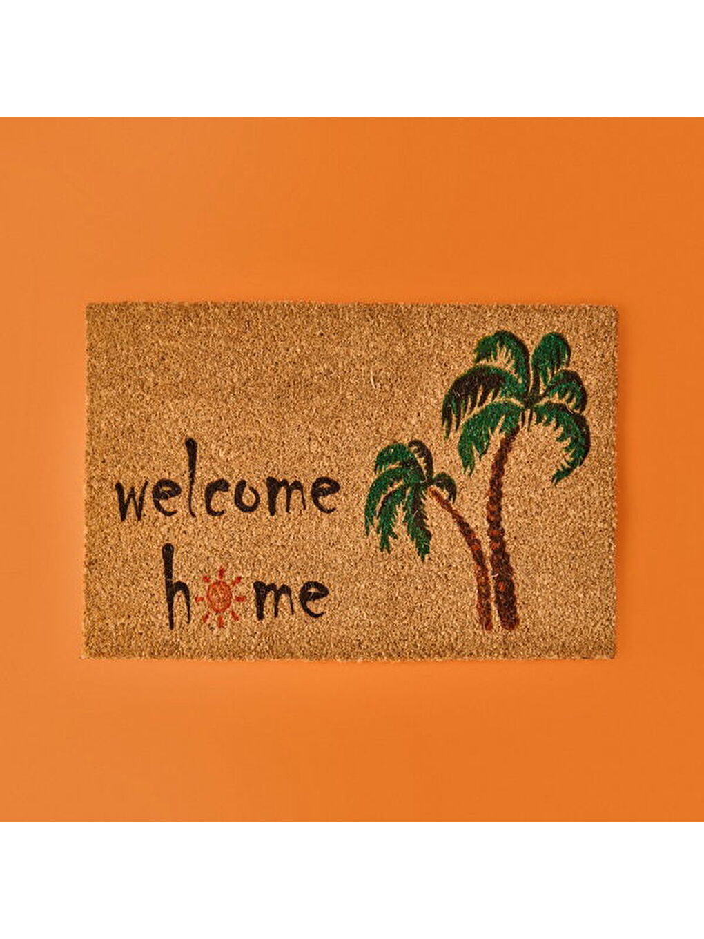 Karışık Paume Koko Palmiye Desenli Kapı Paspası - Renkli - 40x60 cm-2