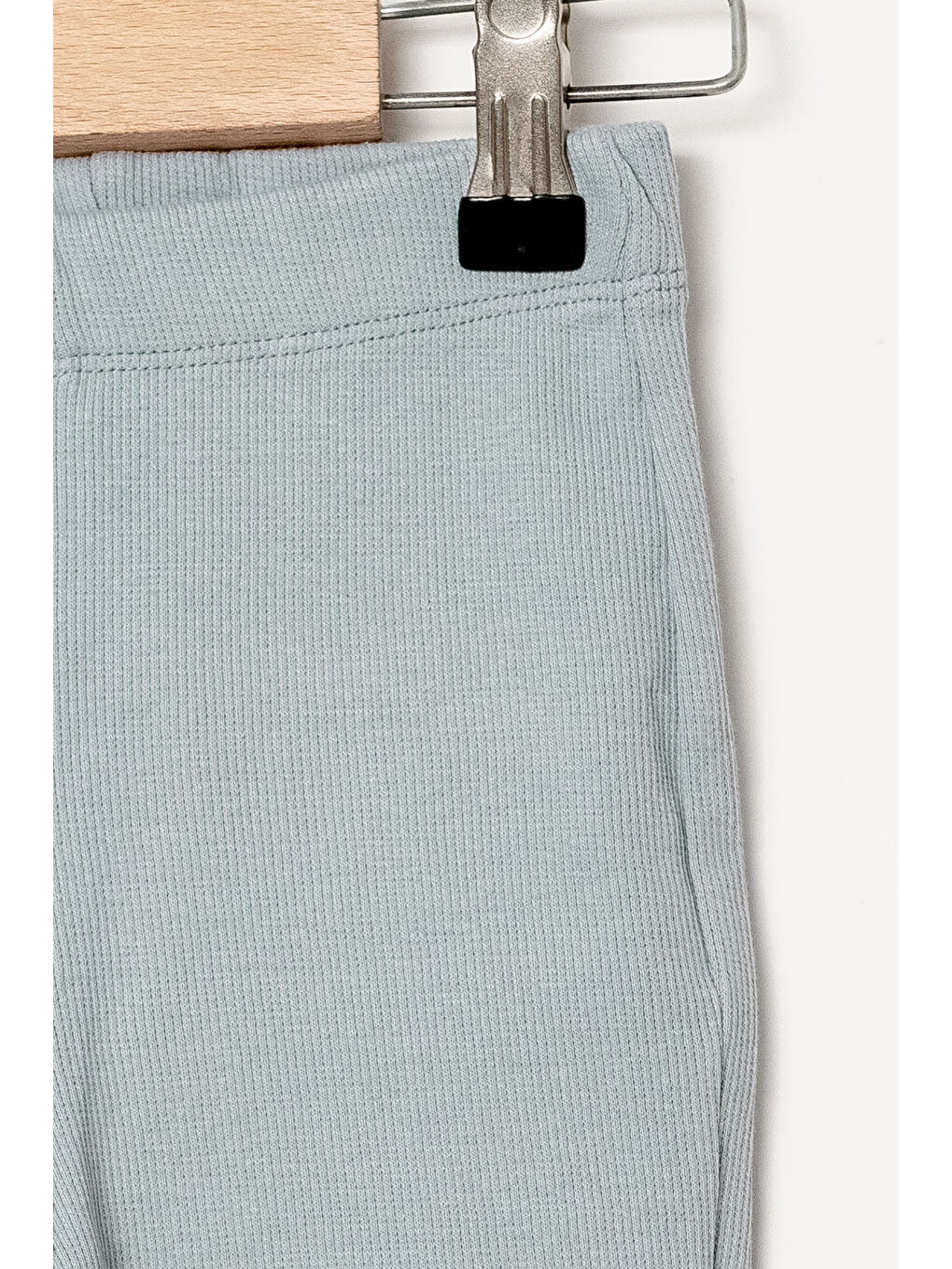 Kız Bebek Gri Fitilli Kumaş Geniş Paça 1-5 Yaş Tayt 3540-1-1