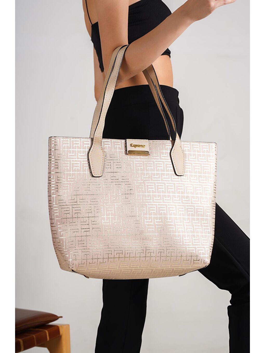 Bej Bristol Kadın Omuz Çantası-2