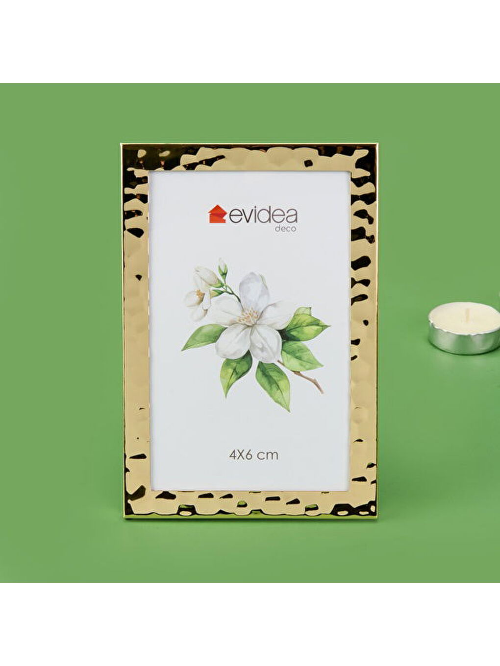 Sarı Deco Palermo Metal Fotoğraf Çerçevesi - Gold - 10x15 cm-1