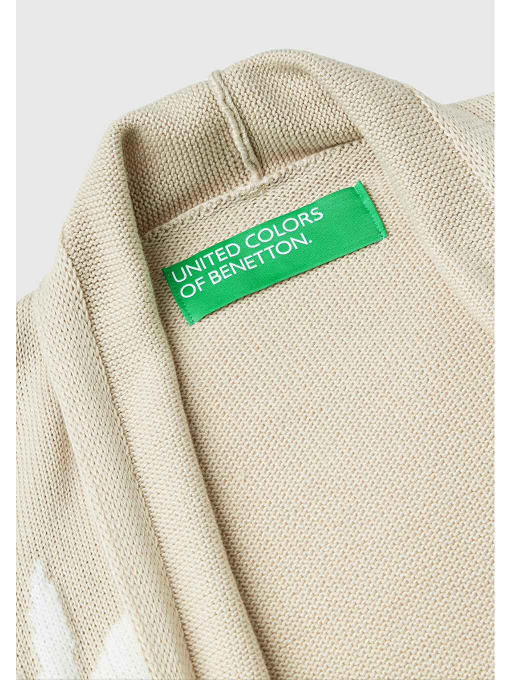 Kadın Bej Pamuk ve Yün Karışımlı Önü Cepli Çiçek Motifli Midi Hırka-5