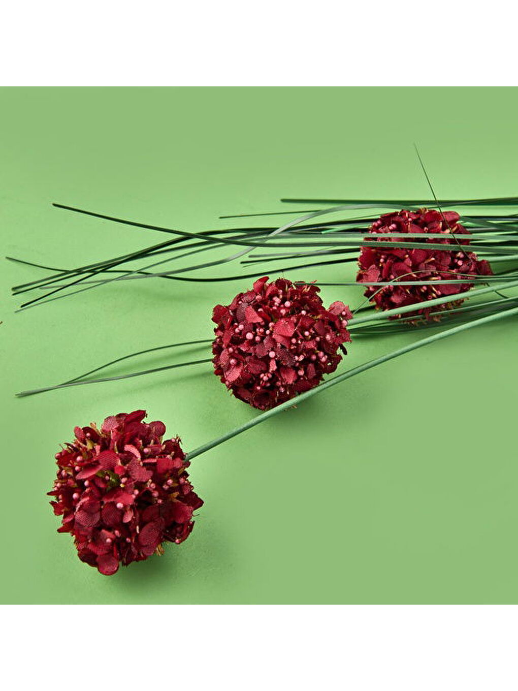 Deco Allium Dal Çiçek - Bordo - 87 cm-2