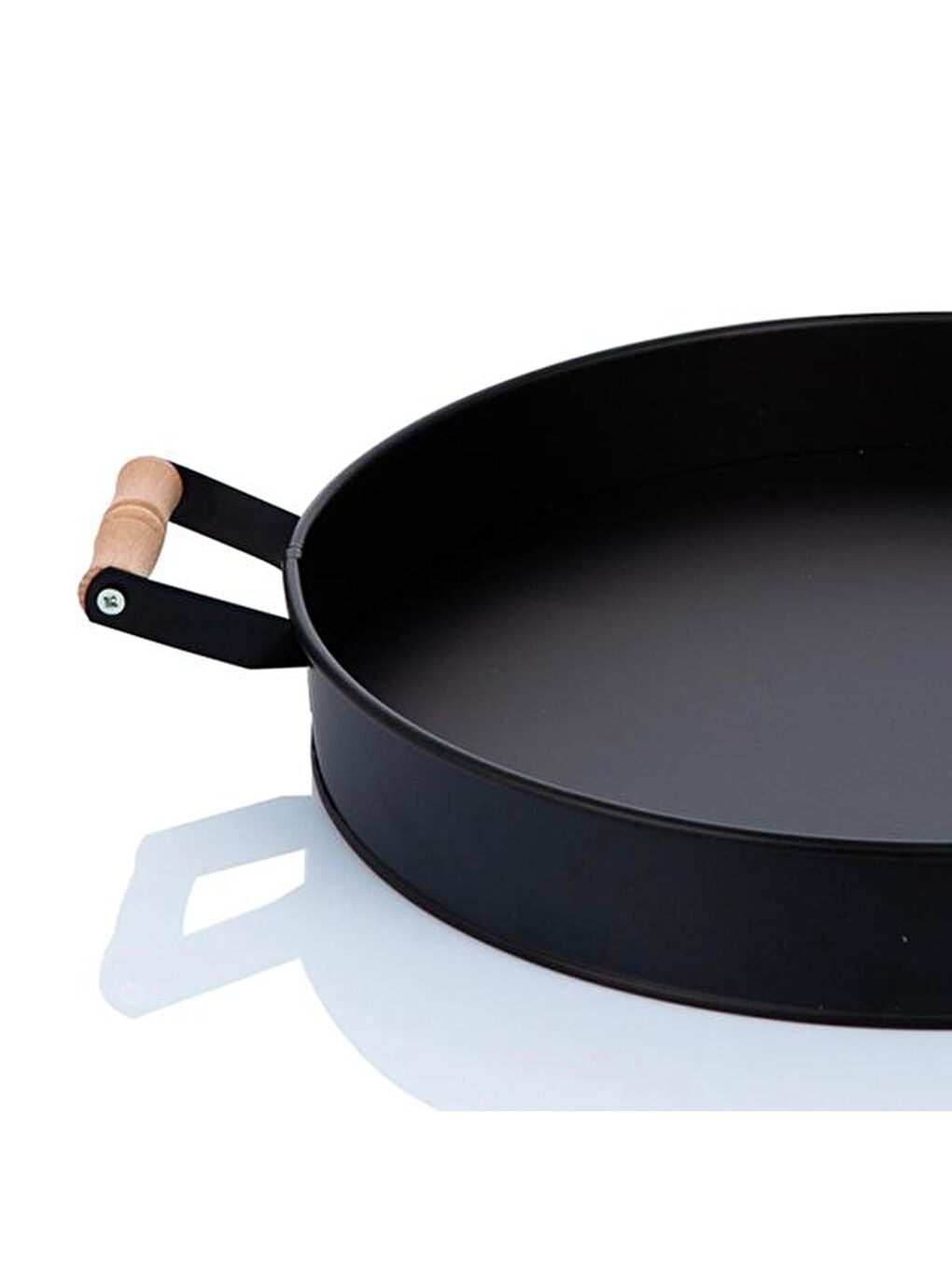 Village Yuvarlak Tepsi - Siyah - 38 cm-1