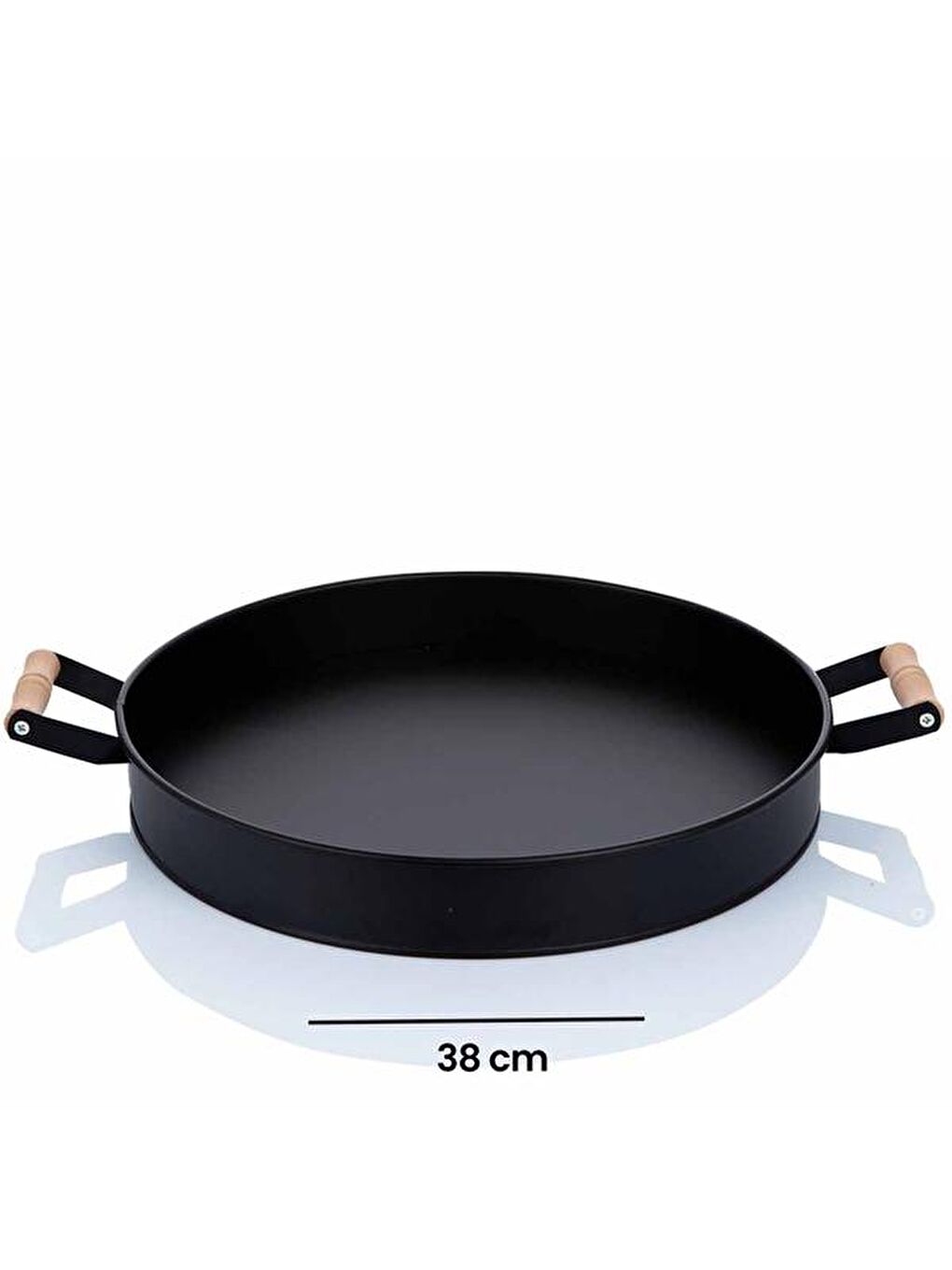 Village Yuvarlak Tepsi - Siyah - 38 cm-3