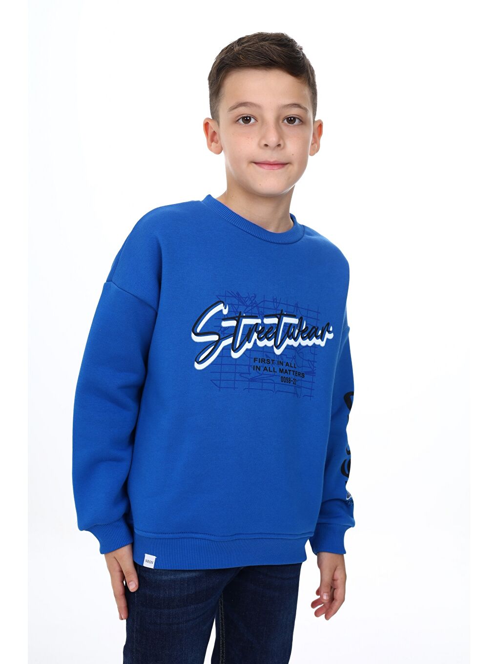 Toontoykids Mavi Erkek Çocuk Baskılı Sweatshirt - 2