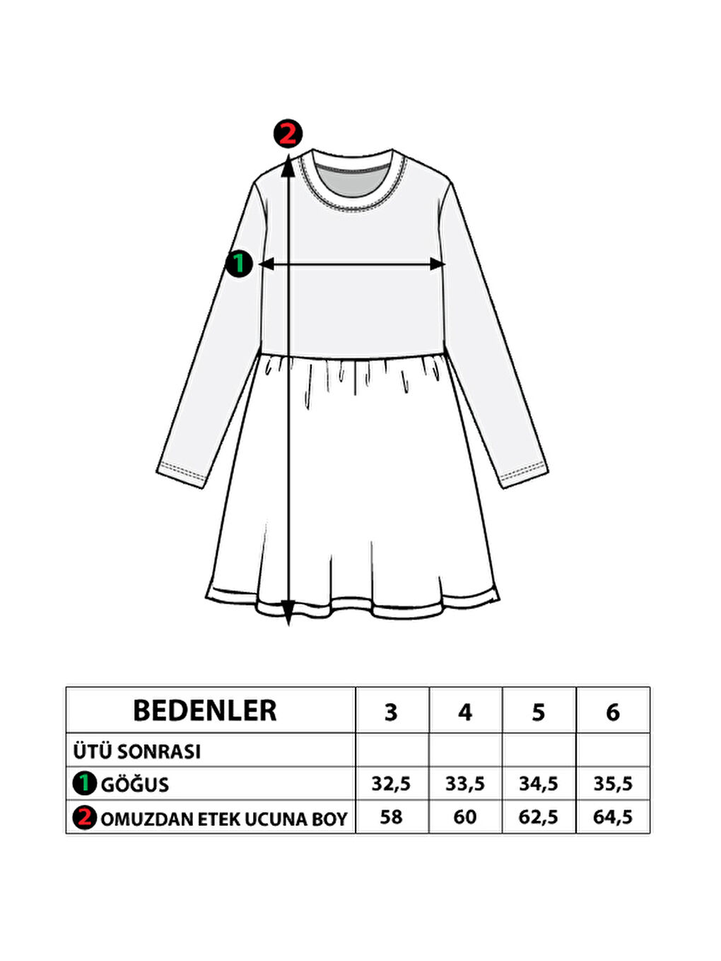 Kahverengi Kız Çocuk Çizgili Elbise-1