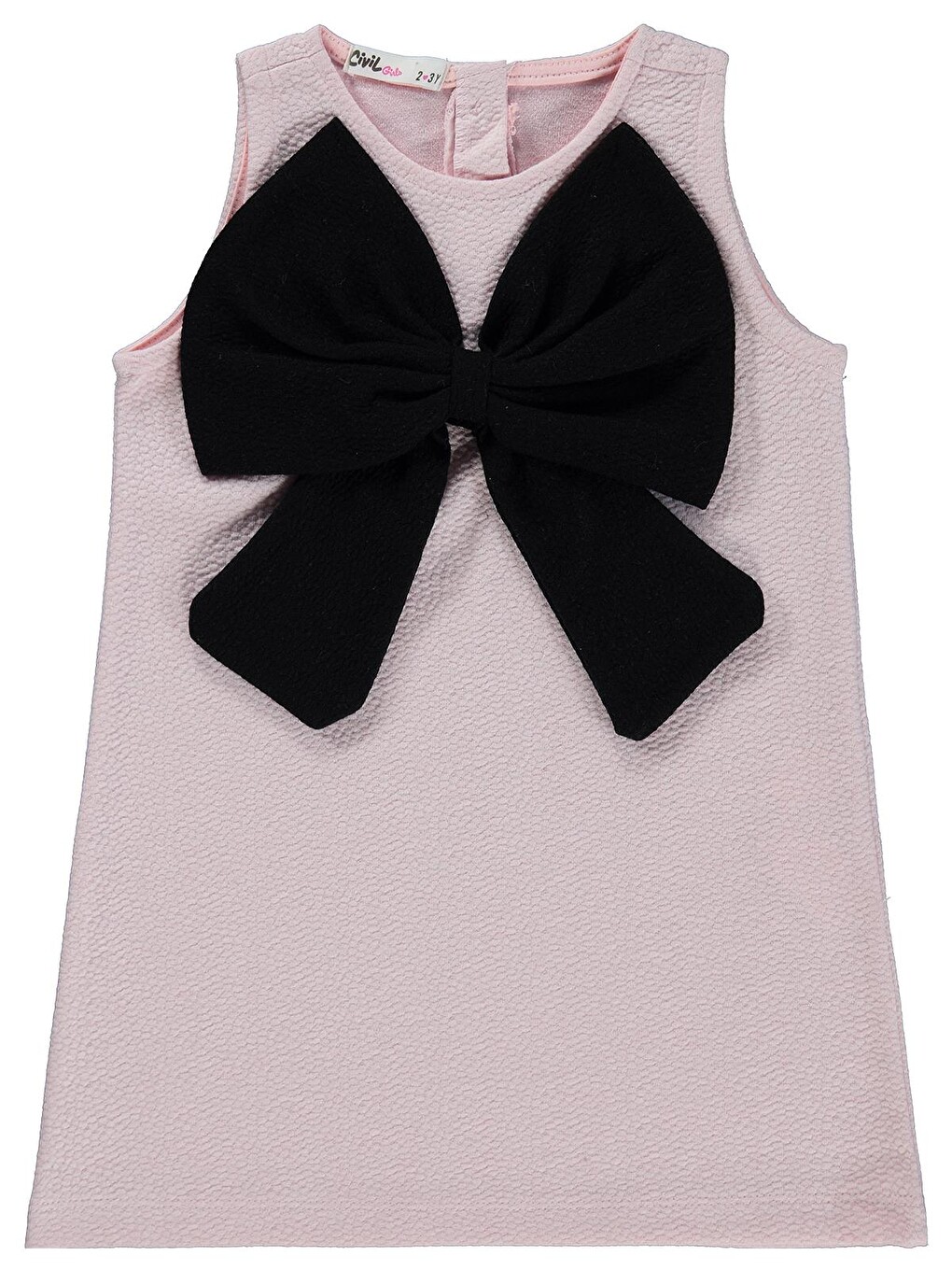 Pembe Girls Fiyonk Detaylı 2-5 Yaş Elbise - Pudra