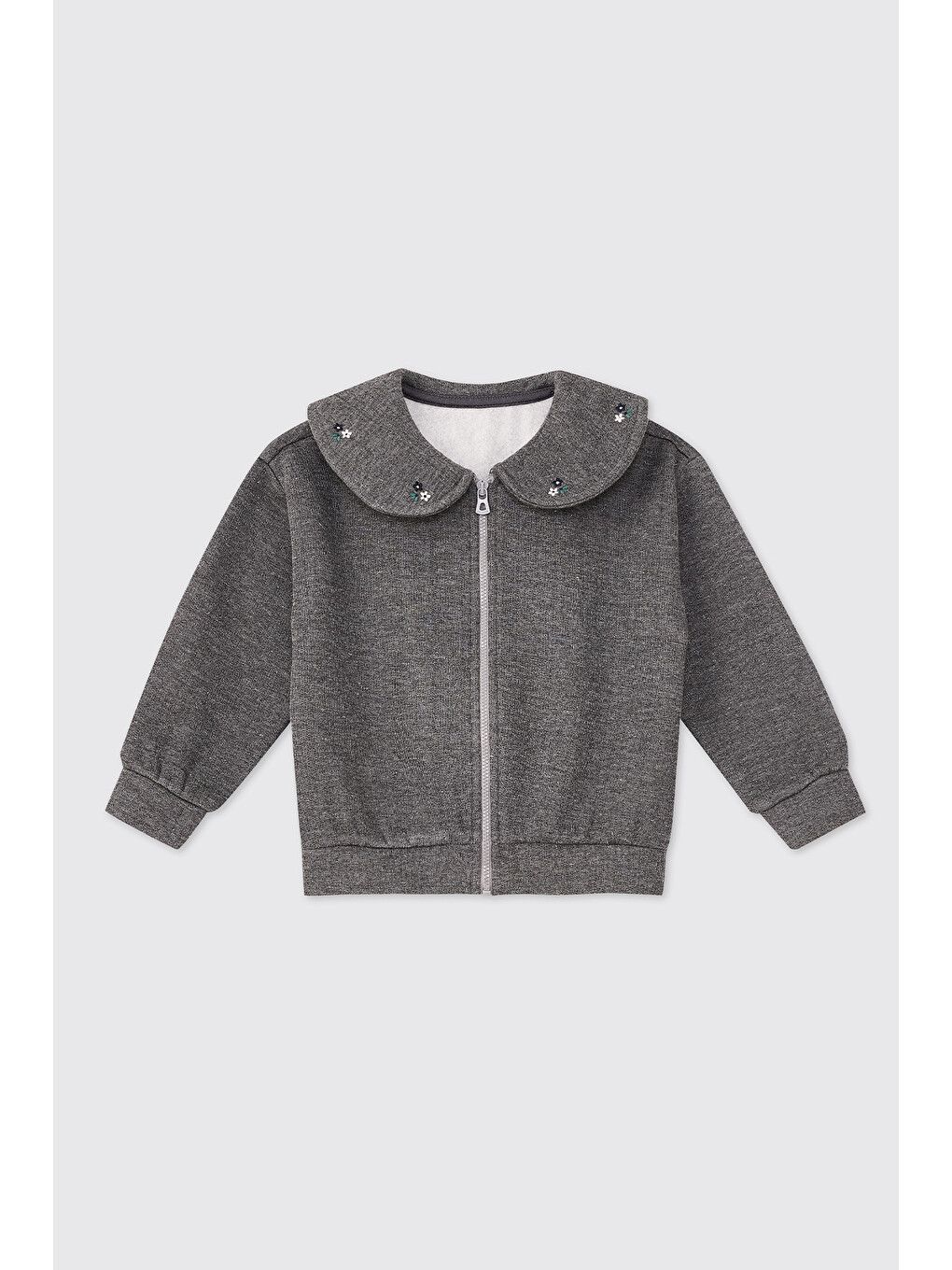 Kız Bebek Gri-melanj Sweatshirt