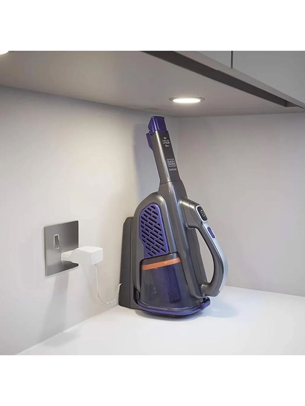 BHHV520BFP-QW Pet Başlıklı Şarjlı Süpürge - Gri / Mor - 18 Volt-2