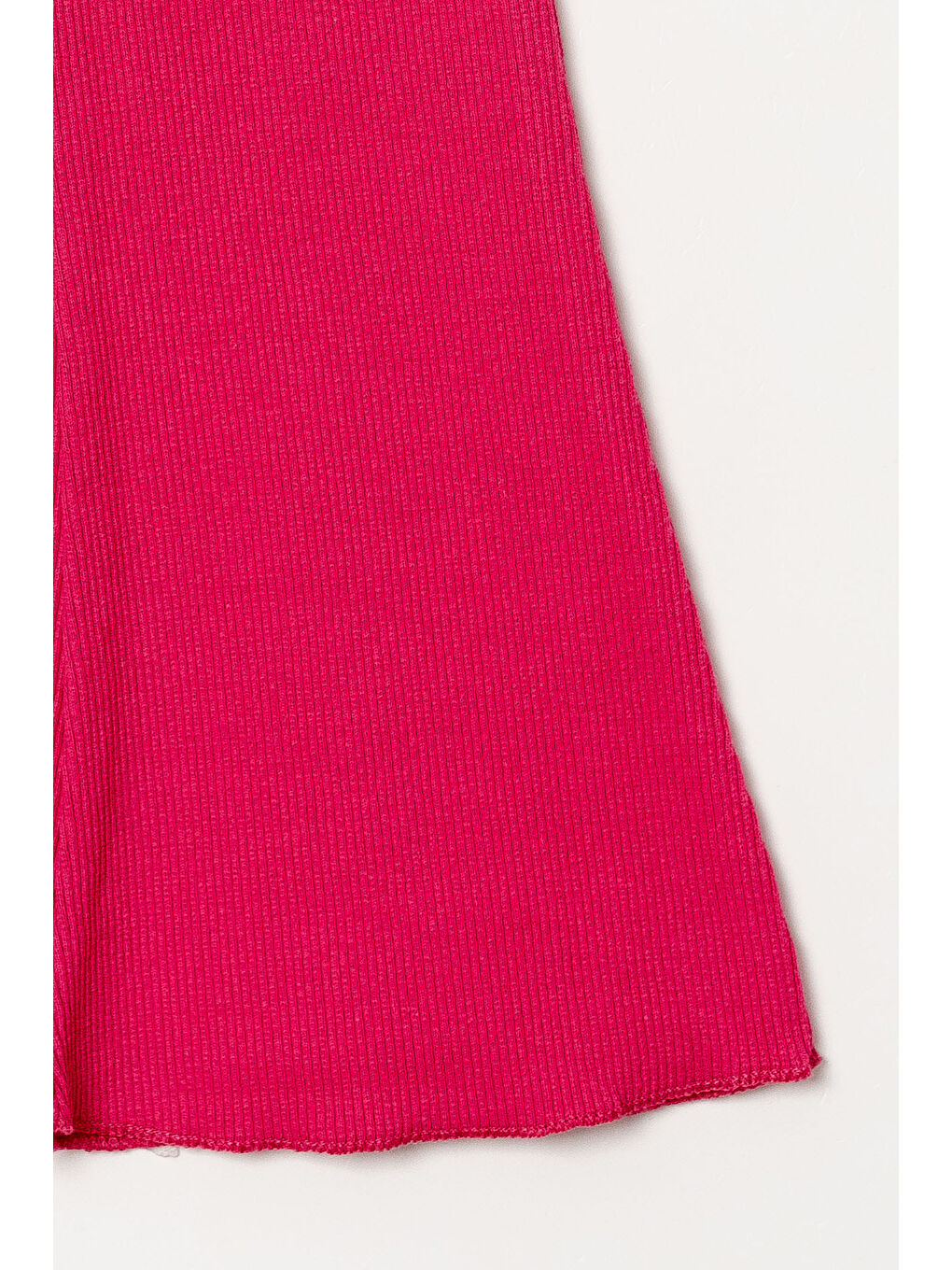 Kız Bebek Fuşya Fitilli Kumaş Geniş Paça 1-5 Yaş Tayt 3540-2-2
