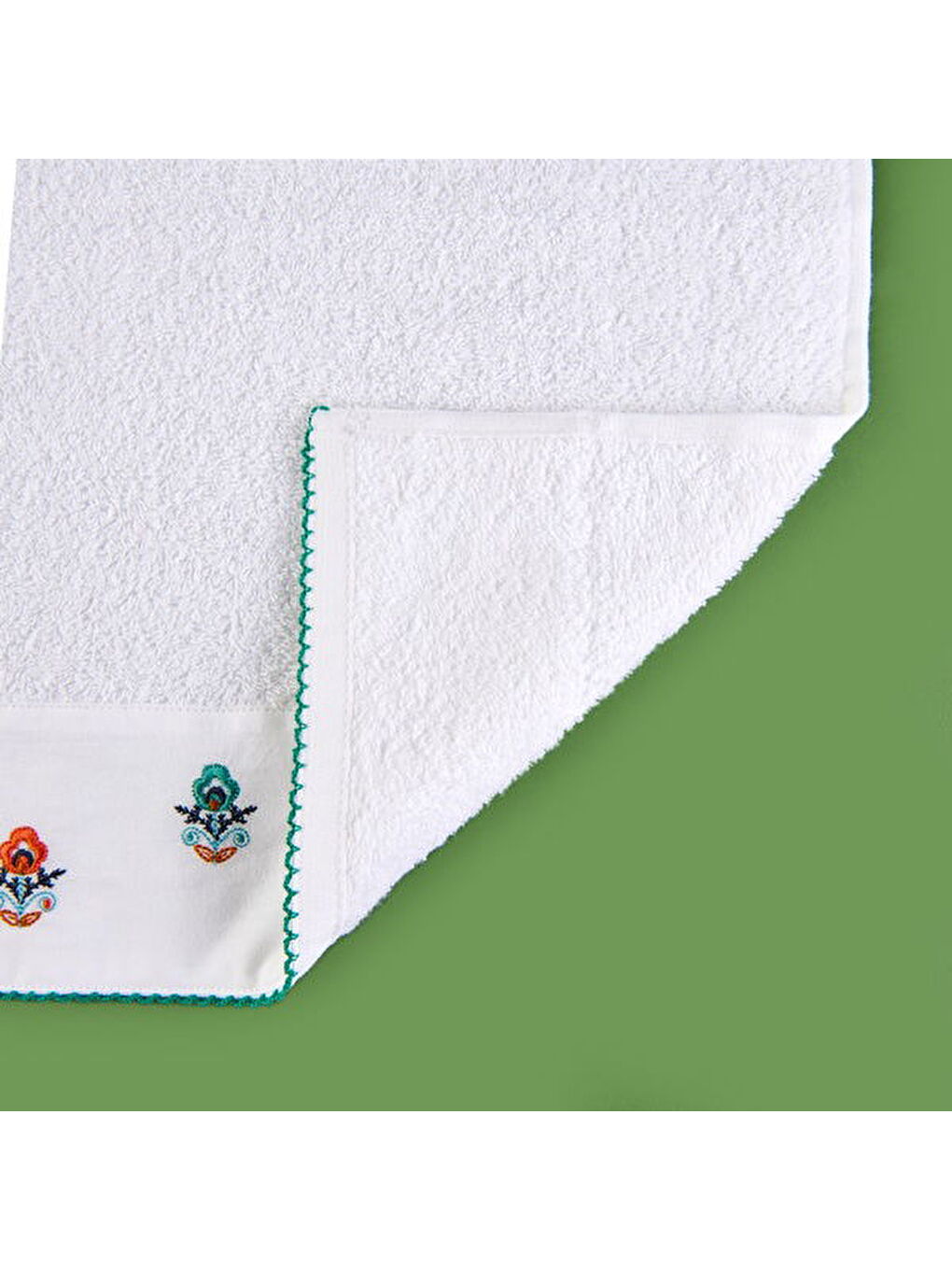 Soft Urban Delight Nakışlı Yüz Havlusu - Ekru - 50x90 cm-1