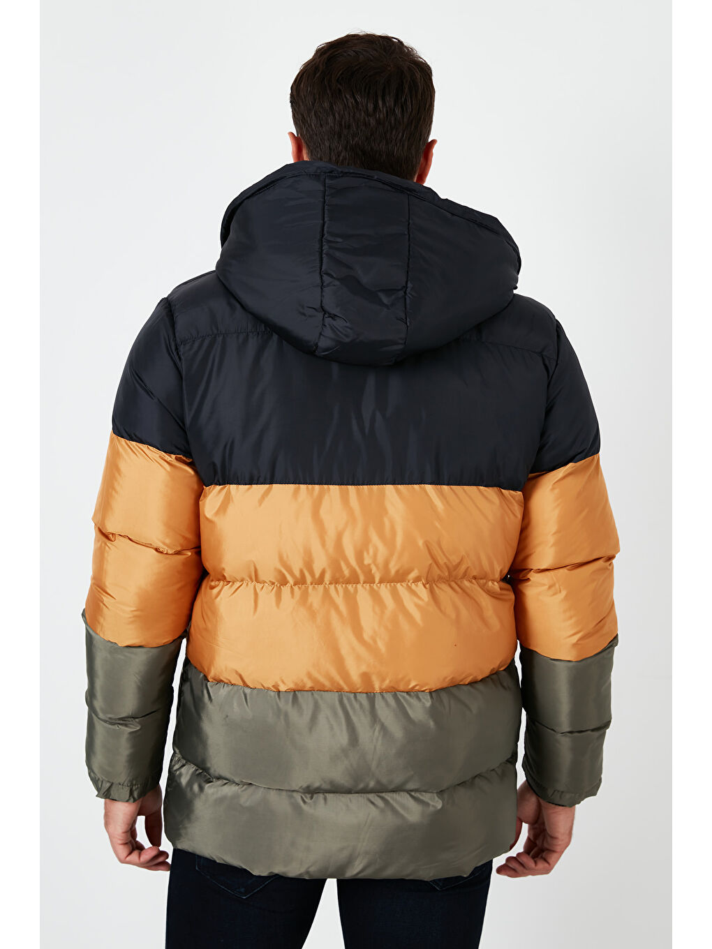 Mavi Slim Fit Çıkarılabilir Kapüşonlu Şişme Mont 5761090-4