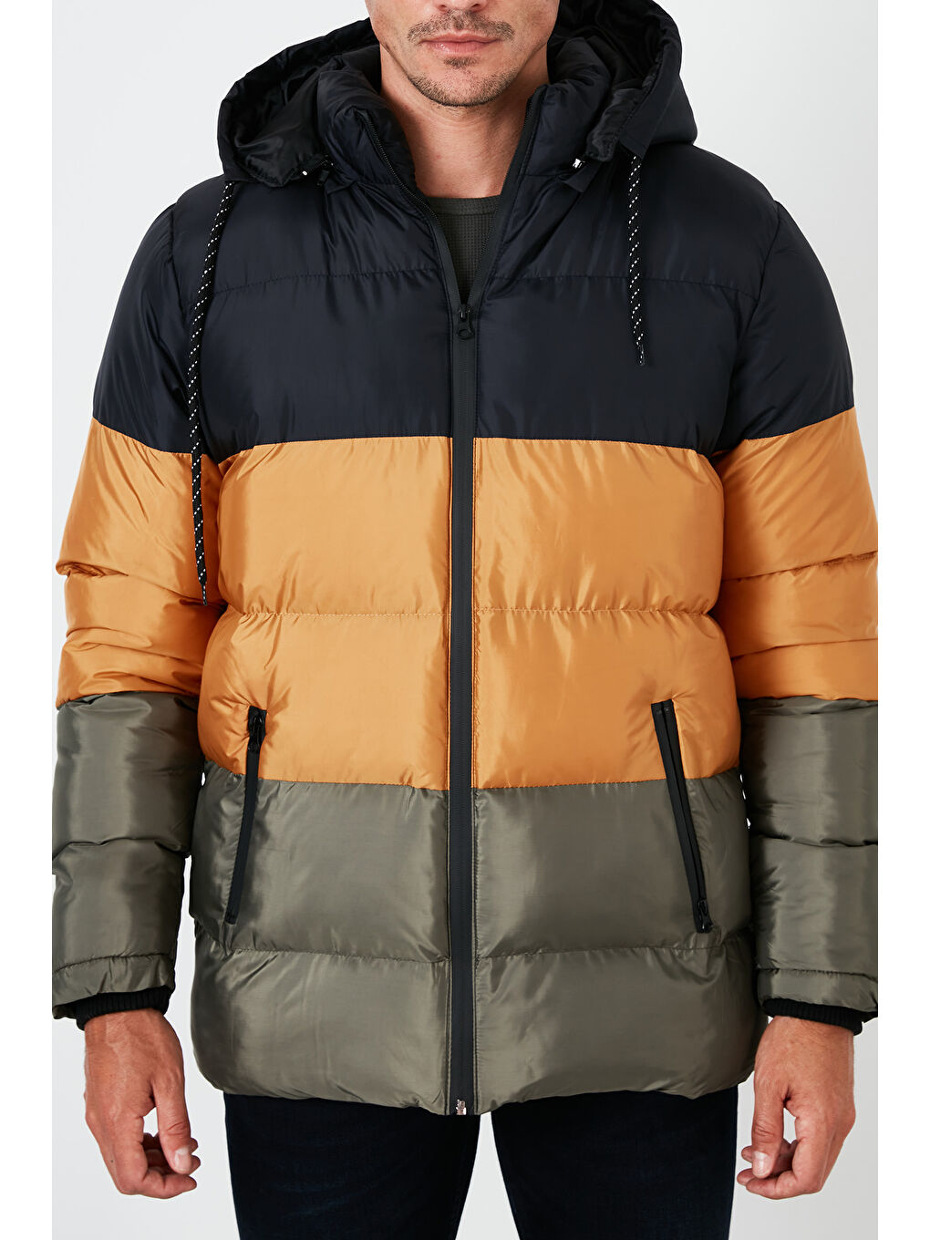 Mavi Slim Fit Çıkarılabilir Kapüşonlu Şişme Mont 5761090-6