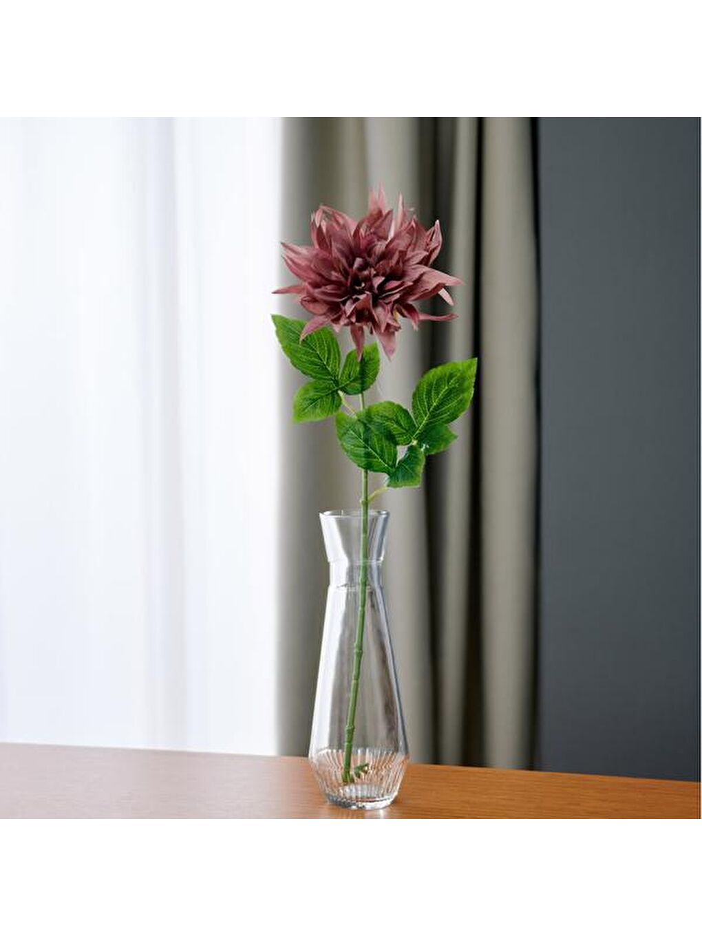 Dekoratif Dahlia Kahverengi Yapay Çiçek - 64 cm