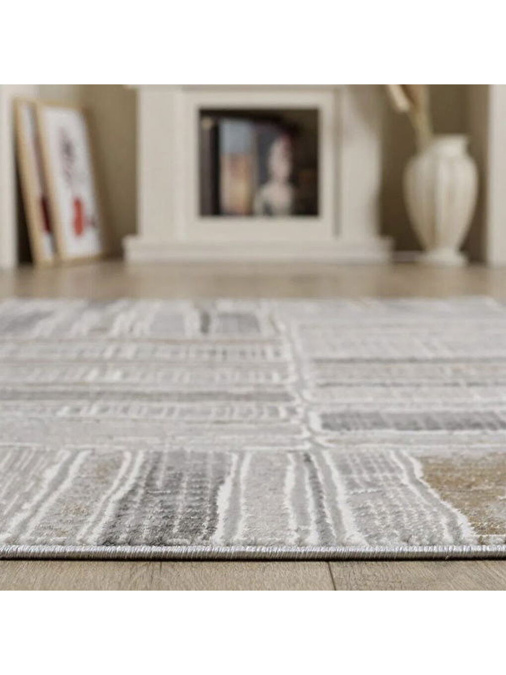 London Riyolit Tozumaz Antialerjik Halı - Gri - 160x230 cm-3