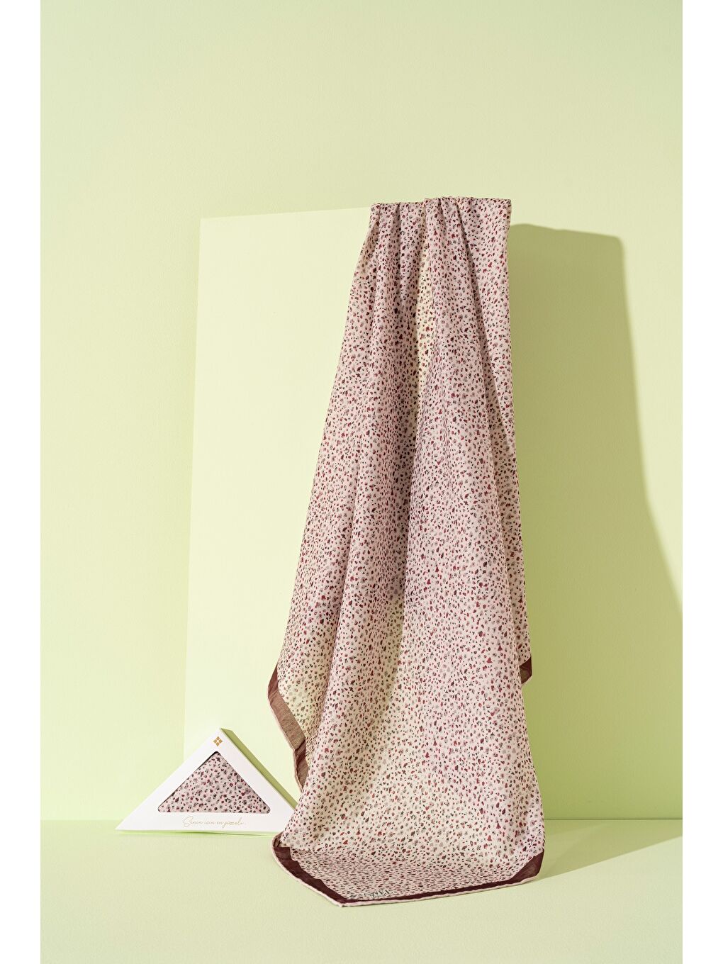 Bordo Kadın Çakıl Desen Pamuksu Soft Eşarp