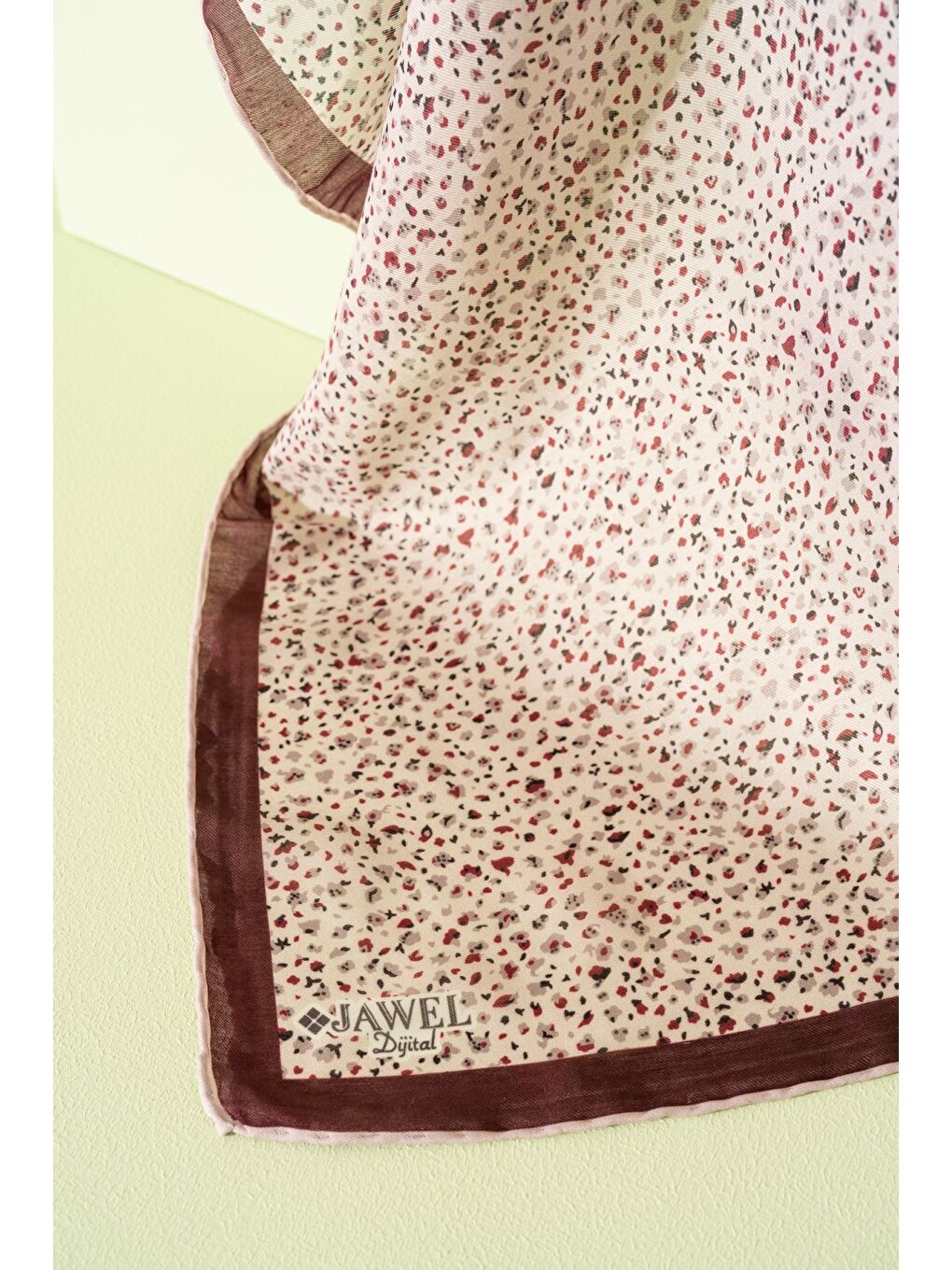 Bordo Kadın Çakıl Desen Pamuksu Soft Eşarp-1