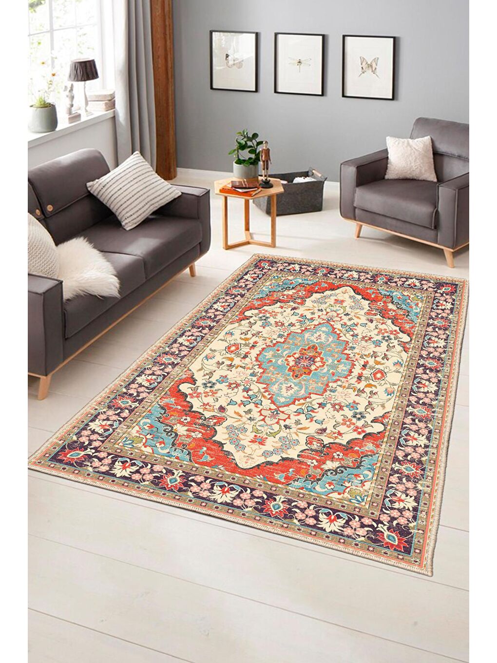 Karışık Dekoratif Özel Tasarım Modern Halısı 80x150 cm