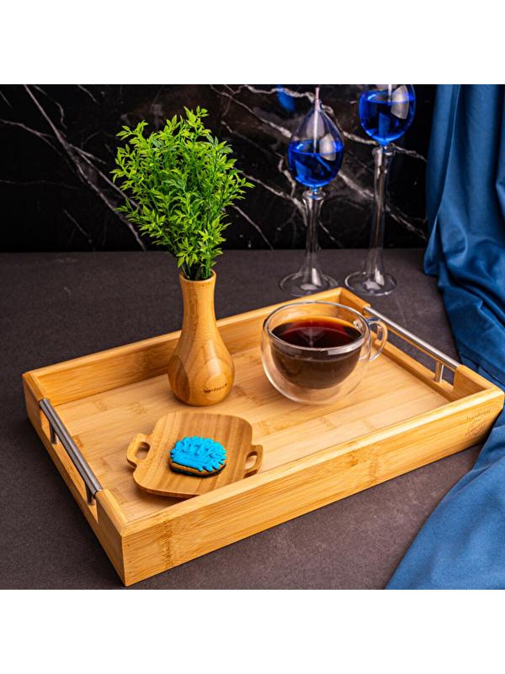 Cannon Küçük Tepsi - Kahverengi - 38 cm-2