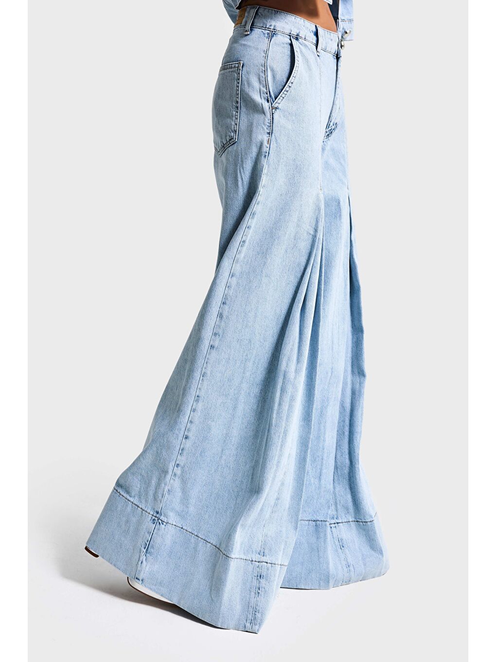 Mavi Kadın Jean Rengi 3s6-3 Süper Palazzo Fit Viskon Kumaş Denim Jean-2