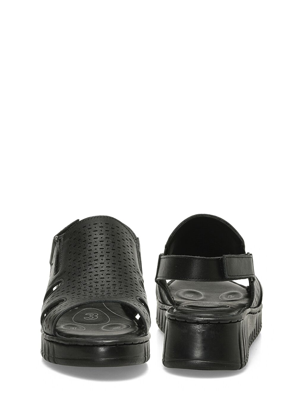 166225.Z5FX Siyah Kadın Comfort Sandalet-4